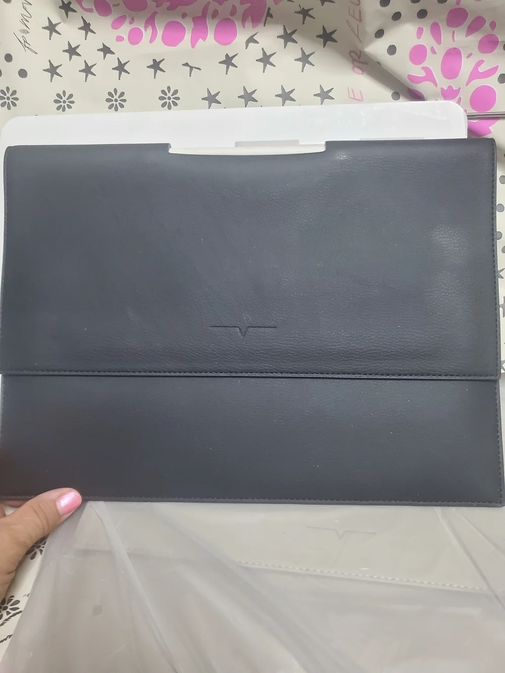 Von Holzhausen Black Leather reinvented  iPad Portfolio Case 12.9 Inches.